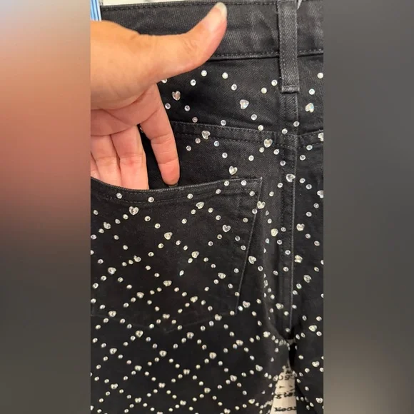 Topshop Black Studded Women's Jeans - Picture 10 of 16